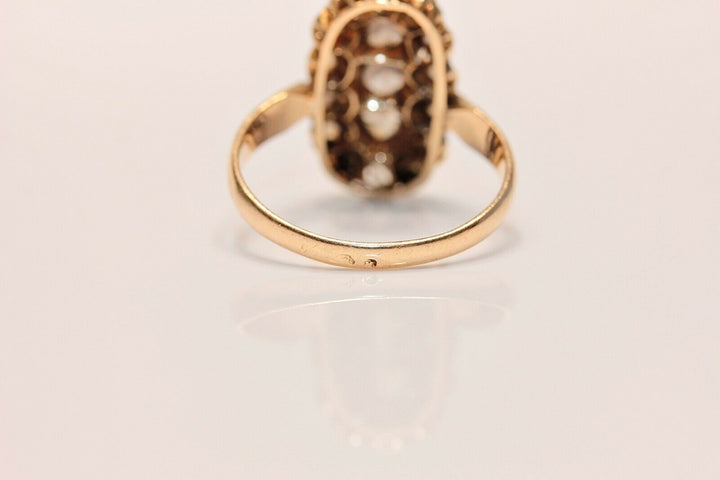 アンティーク ヴィクトリアン 14K ナチュラルローズカットダイヤモンドのリング