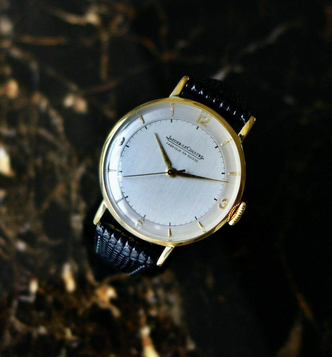ジャガー　ルクルト　美しいヴィンテージ男性用腕時計　1940年代製　オーバーサイズ(36ｍｍ)　18K