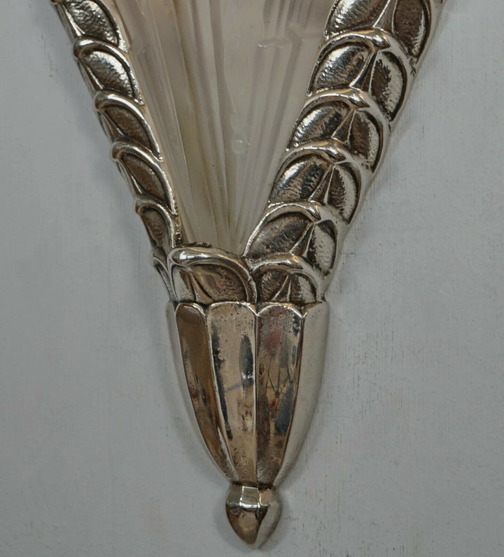 EJG : PAIR OF 1930 FRENCH ART DECO WALL SCONCES ......... lamp muller era France