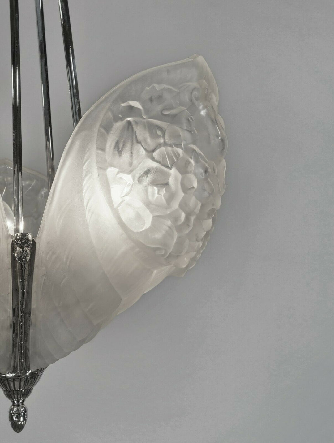 SCHNEIDER : LARGE FRENCH 1930 ART DECO CHANDELIER ....... lustre lamp muller era