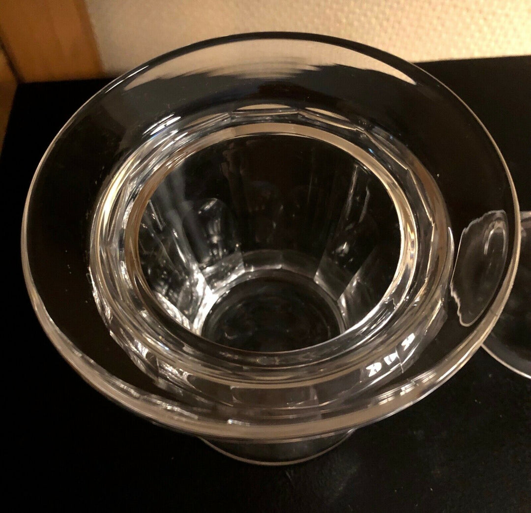 BACCARAT CONFITURIER ET SOUSCOUPE CRISTAL MODELE HARCOURT