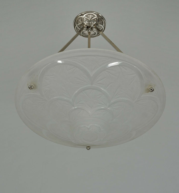 HANOTS / VERLYS : FRENCH 1930 ART DECO CHANDELIER . pair available .. muller era