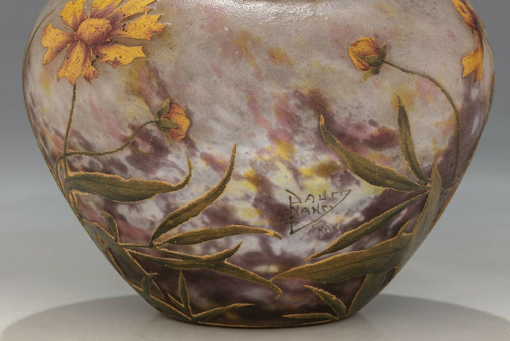 Antique French Seccesion Vase - Daum&Nancy - Floral decoration