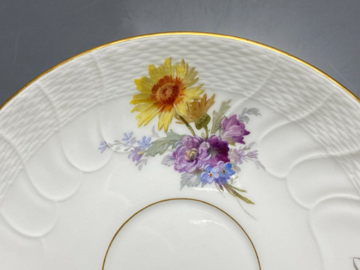 KPM BERLIN GEDECK TASSE UT NEUOSIER WEICHMALEREI BLUMEN DEKOR 50 1.WAHL 1914 Nr2
