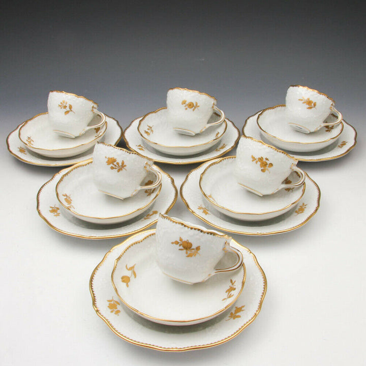 マイセン　モカセット　6客セット　「金の小枝」