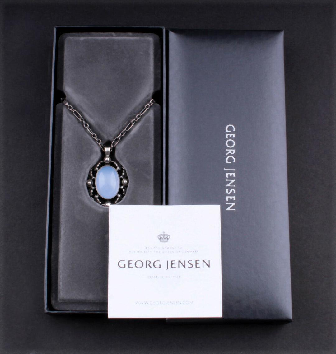 ジョージジェンセン(George Jensen)　ペンダント　ブルーカルセドニー　2018年　SV925