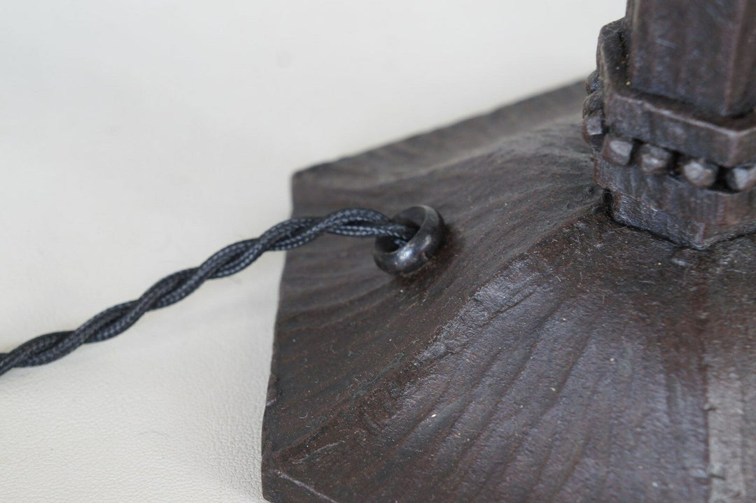 MULLER FRERES : FRENCH 1920 1930 ART DECO LAMP ......... wrought iron .. lampe