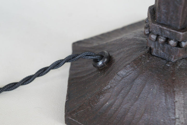 MULLER FRERES : FRENCH 1920 1930 ART DECO LAMP ......... wrought iron .. lampe