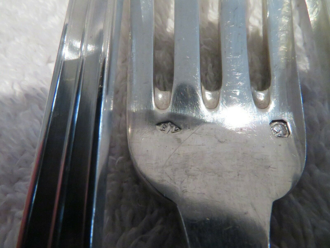 1900 French sterling 950 silver 6 dinner forks 6 soup spoons E Puiforcat swan