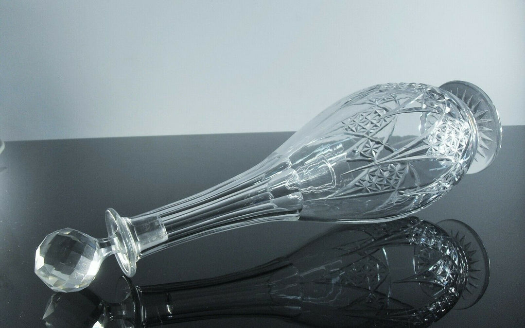 Antique Large Carafe Crystal Size Moulded Epiron Baccarat Front 1936