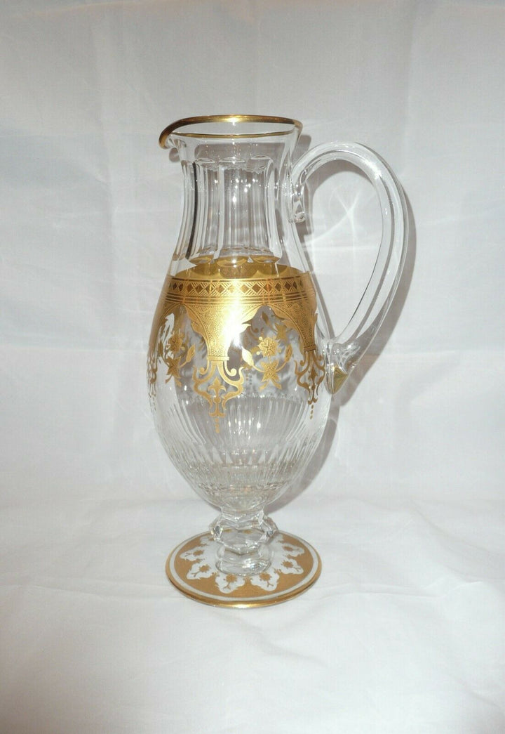 Baccarat Crystal Prestige Pattern Gold Cutted Wine Jug