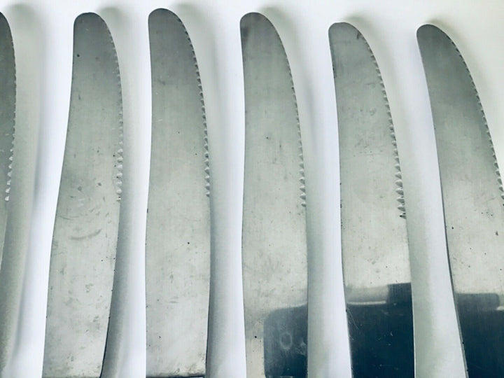 Puiforcat Moliere French solid 800 Silver Dinner meat knife 6/PS