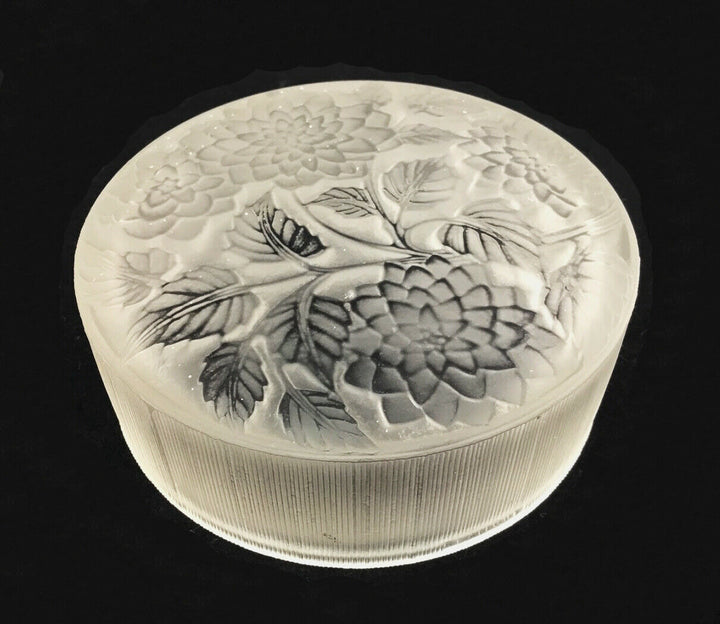 BEAUTIFUL AND RARE RENE LALIQUE "MEUDON" GLASS CONTAINER - CIRCA 1924