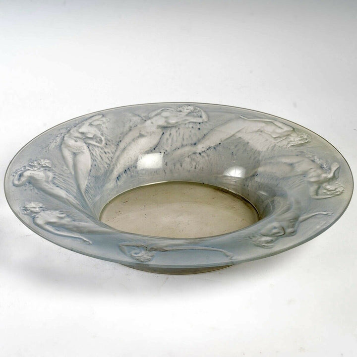 Coupe Plat Sirenes Verre Rene Lalique R.Lalique Glass Bowl Plate Mermaids