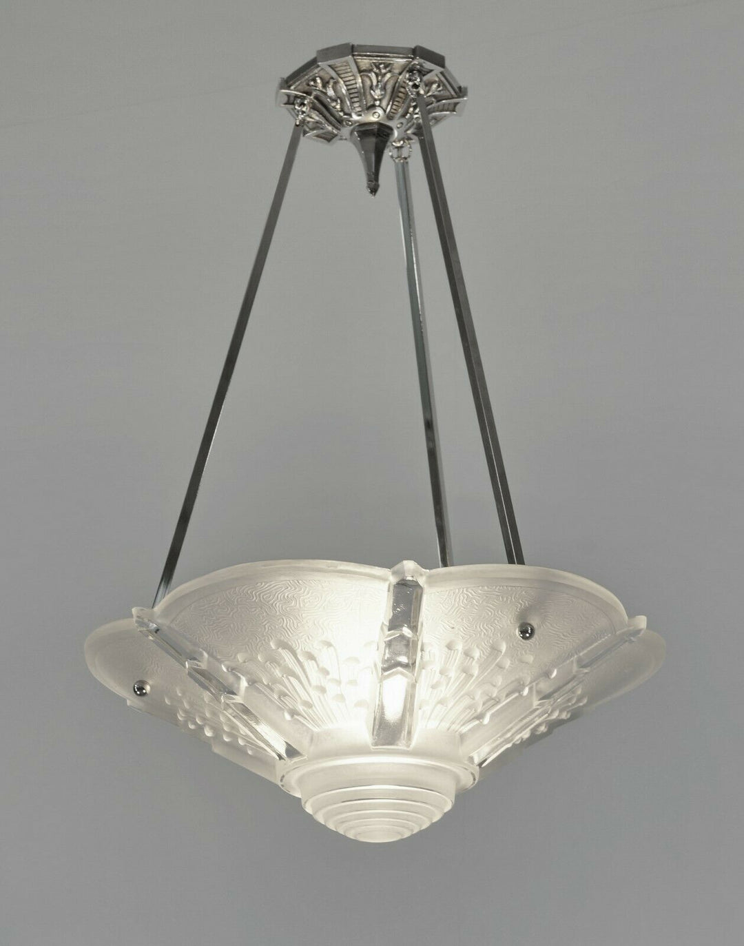 ミューラー兄弟　作：1930フランスアールデコ調シャンデリアランプ