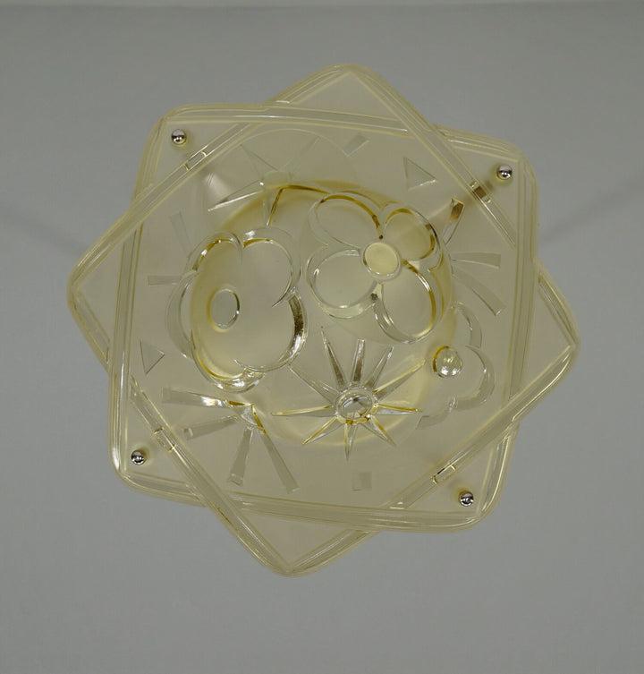 DEGUE : FRENCH 1930 ART DECO CHANDELIER ... pendant lustre lamp lampe muller era