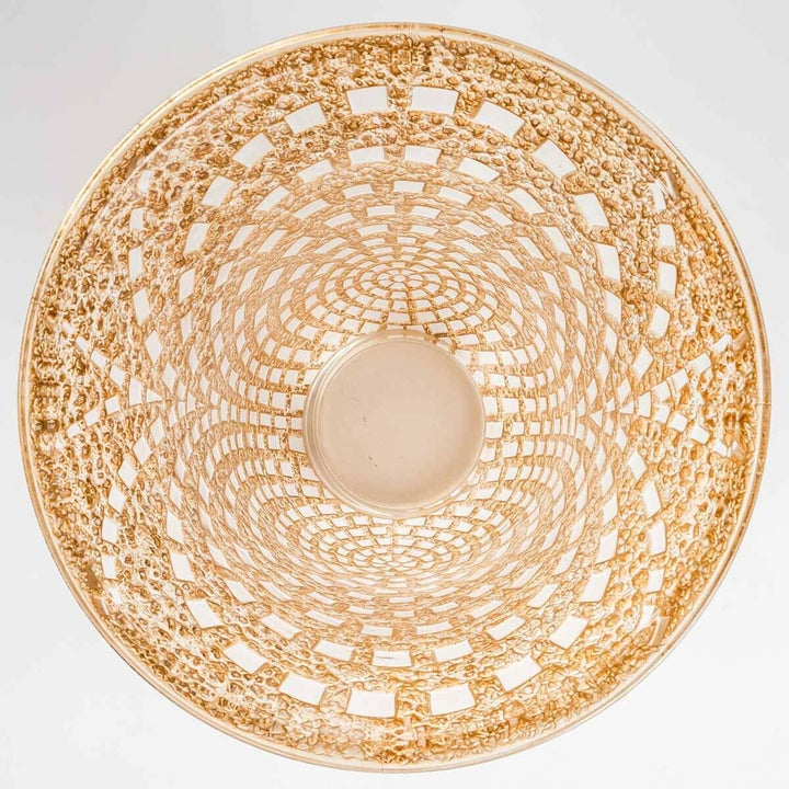 Vase Damiers Verre Patine Sépia René Lalique R.Lalique Stained Glass