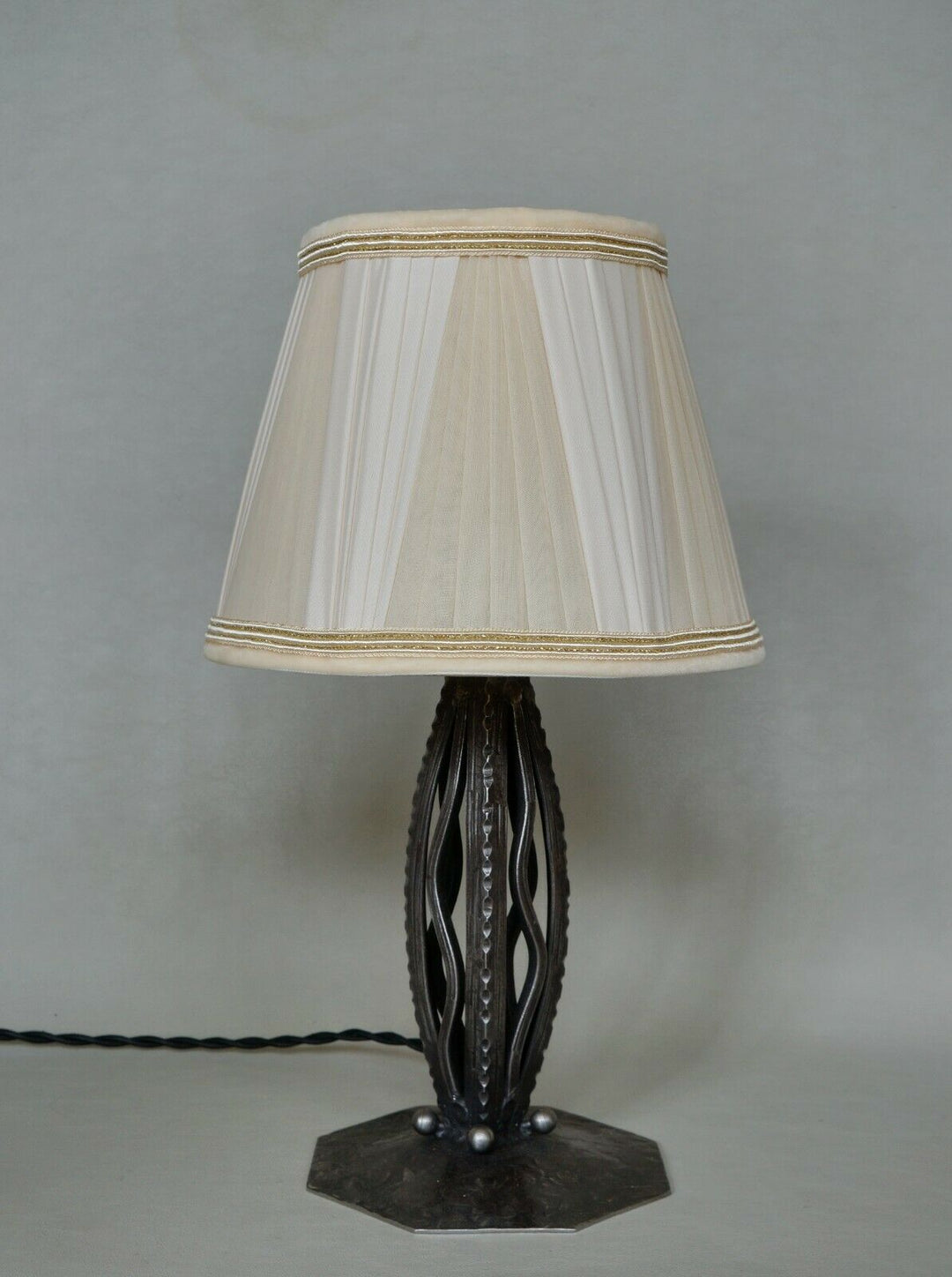 FRENCH 1930 ART DECO LAMP .. wrought iron ....................... 1925 France