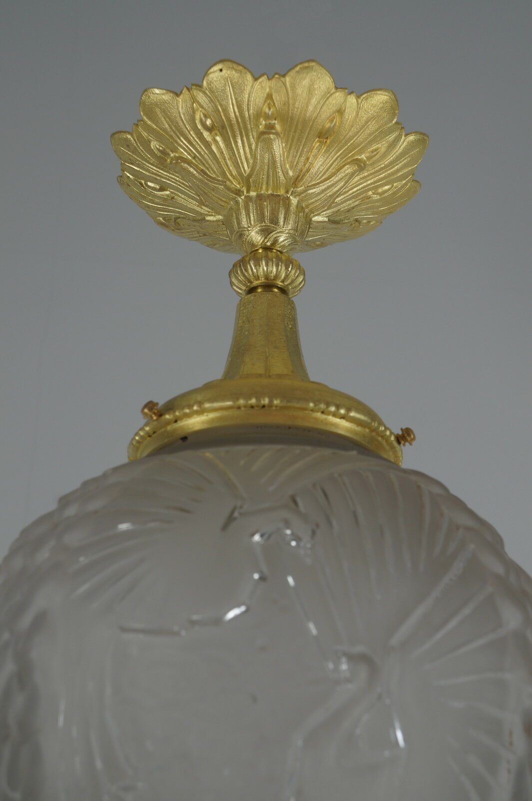 GILLES & MULLER FRERES : FRENCH ART DECO PENDANT flush mount 1930 chandelier
