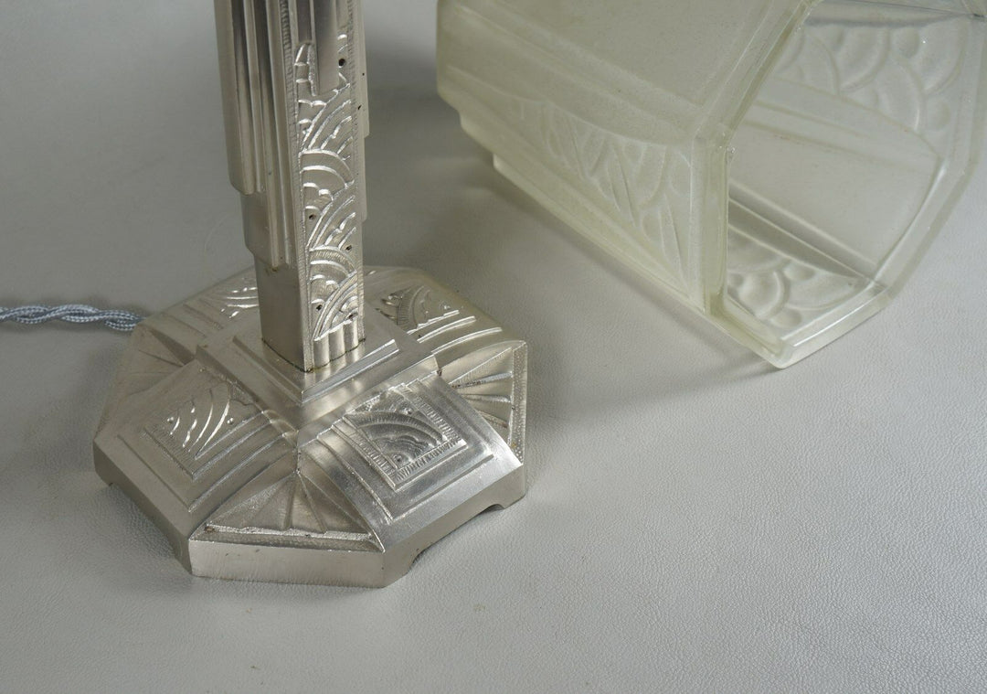 MAYNADIER & SCHNEIDER : FRENCH 1930 ART DECO LAMP .... lampe bronze muller era