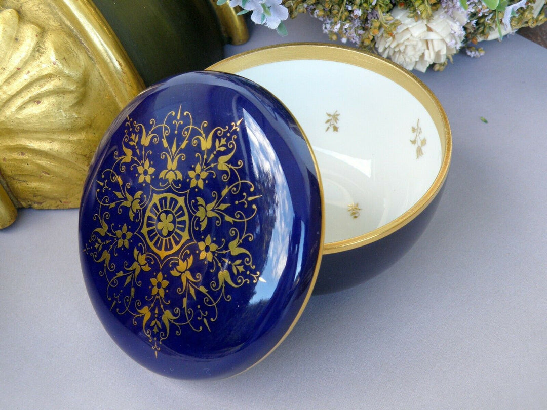 Sevres Splendid Box Blue Cobalt and Gilding Decor