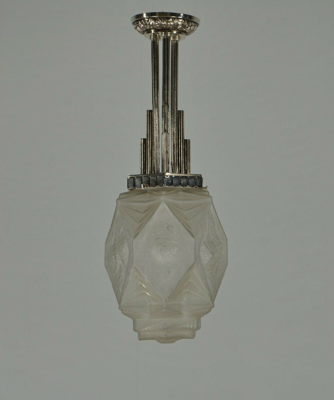 GAUTHIER EJG : 1930 FRENCH ART DECO LANTERN ...... lamp pendant France degué era