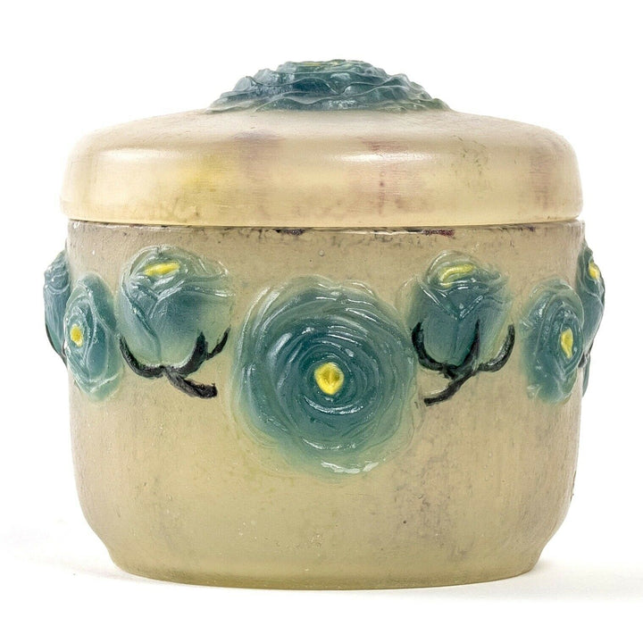 Boite Roses Pate De Verre Gabriel Argy Rousseau Renonculus Cameo Glass Box