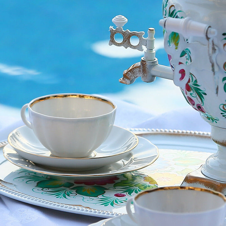 Snow White Teacup & Saucer by Imperial Porcelain Lomonosov LFZ IFZ
