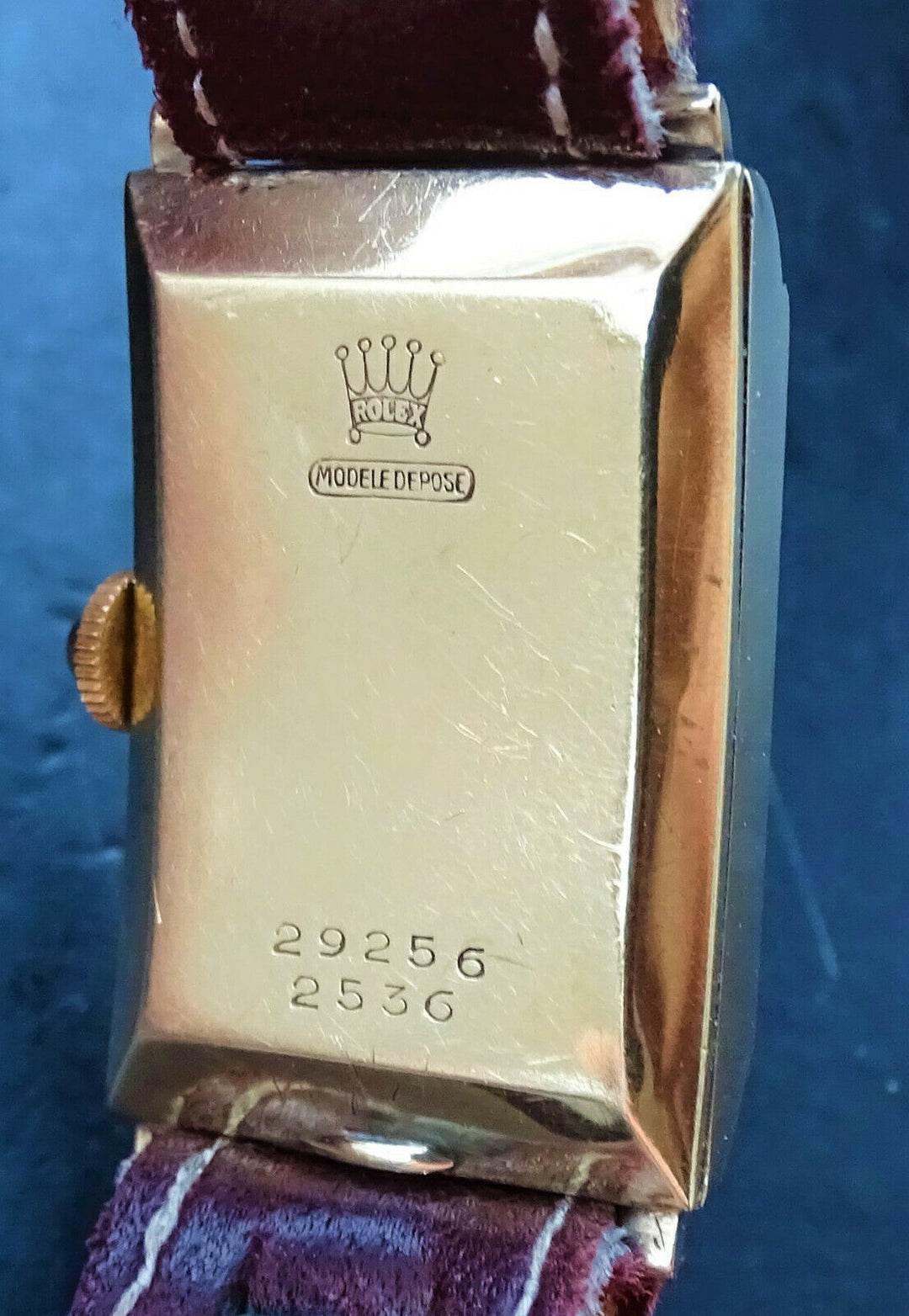 Rolex ♛ 2536 Art Deco Yellow Gold 9C 375 Antique Luxury Men's Watch 1930 Service