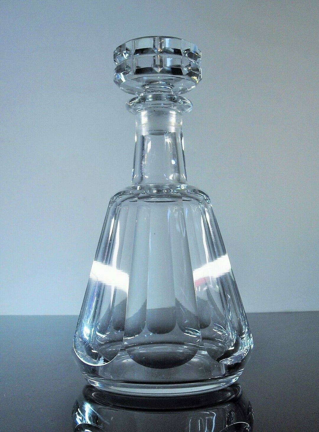 Antique Carafe Whisky Crystal Size Ribs Plates Talleyrand Baccarat Signed