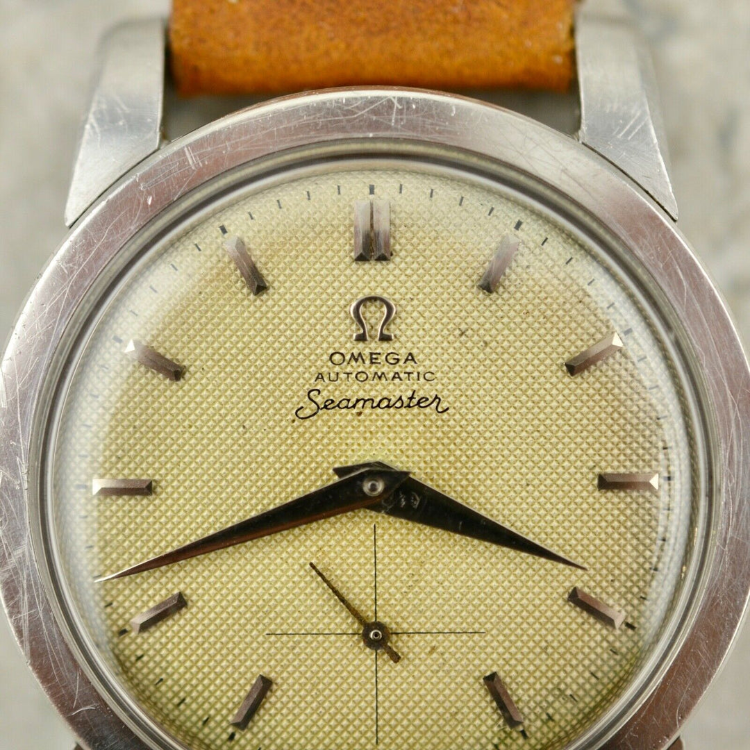 Vintage C1954 Omega Seamaster Automatic Honeycomb dial ref.2576-6 watch in steel