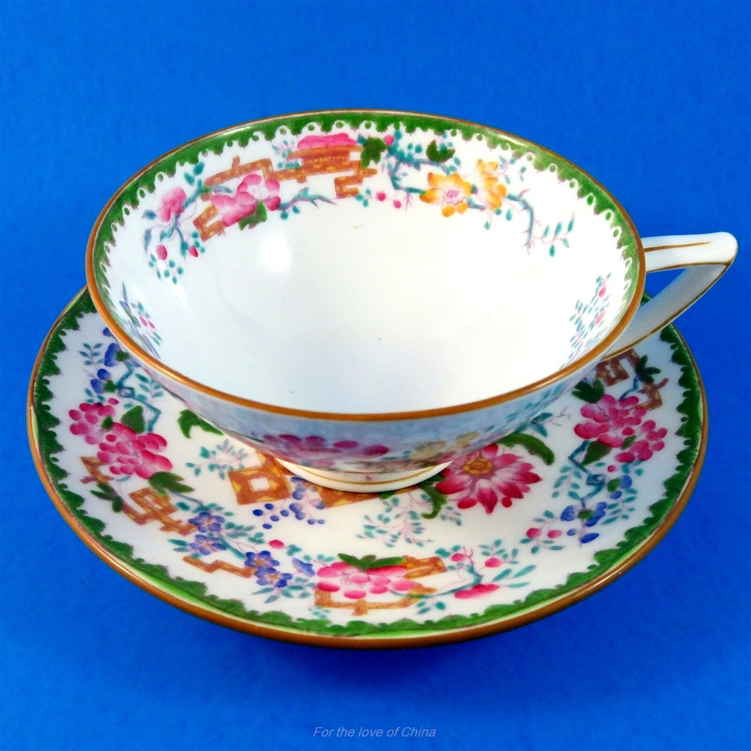 Stunning Handpainted Flowers & Urns Mintons Tea Cup and Saucer Set
