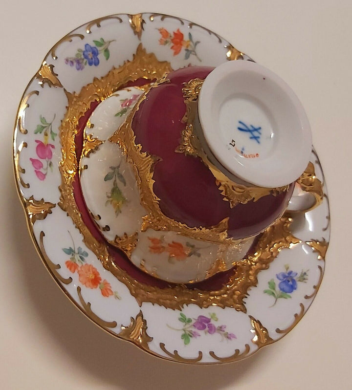 マイセン　モカセット　Bフォーム　2級品