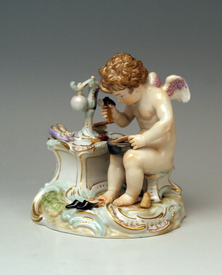 邁森 MEISSEN マイセン FIGUR AMOR SCHUSTER CHERUB SHOEMAKER A. RINGLER MNR:0166 UM 1900