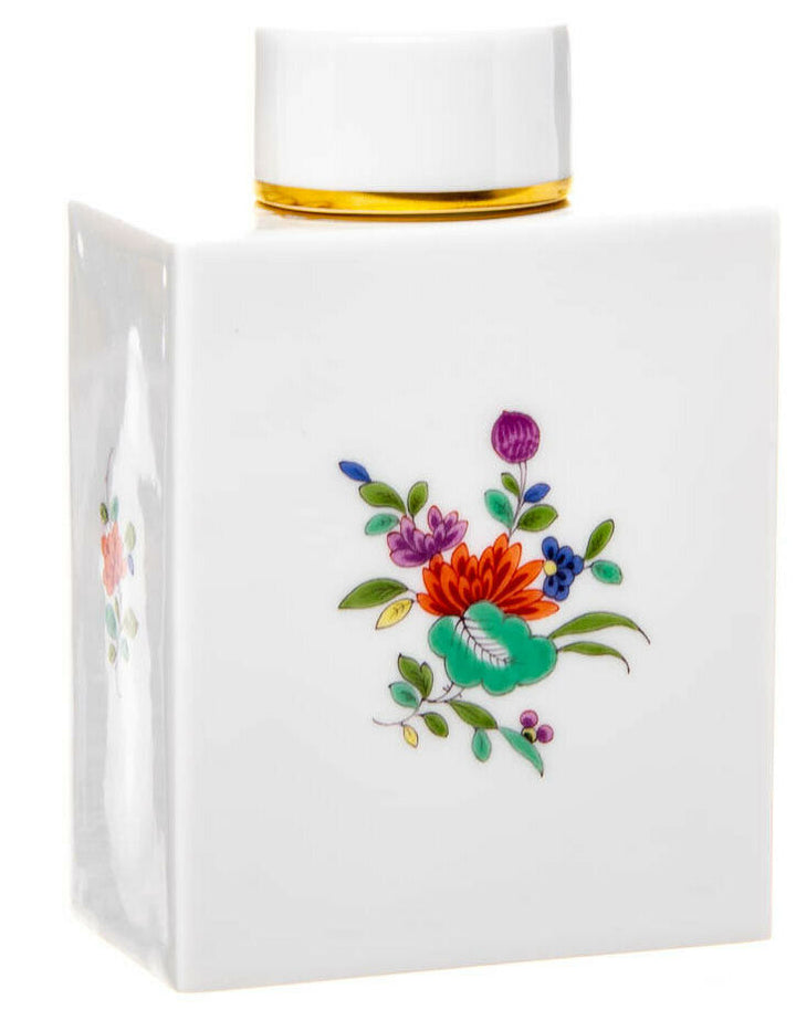 Teedose mit Storchdekor Meissen Neuer Ausschnitt 1. Wahl nach 1970