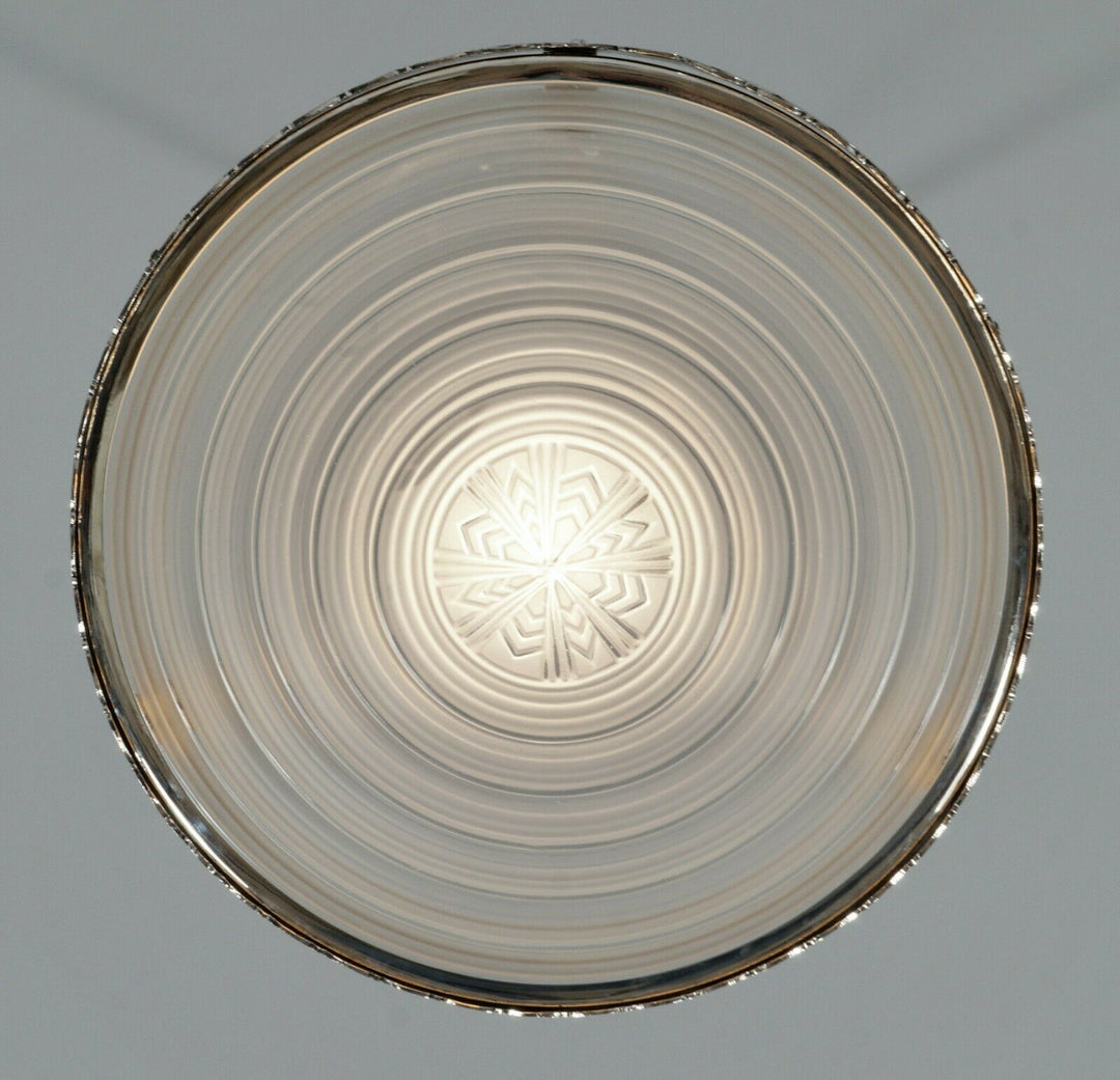 LELEU : FRENCH 1930 ART DECO CHANDELIER .......... 1935 pendant lamp muller era