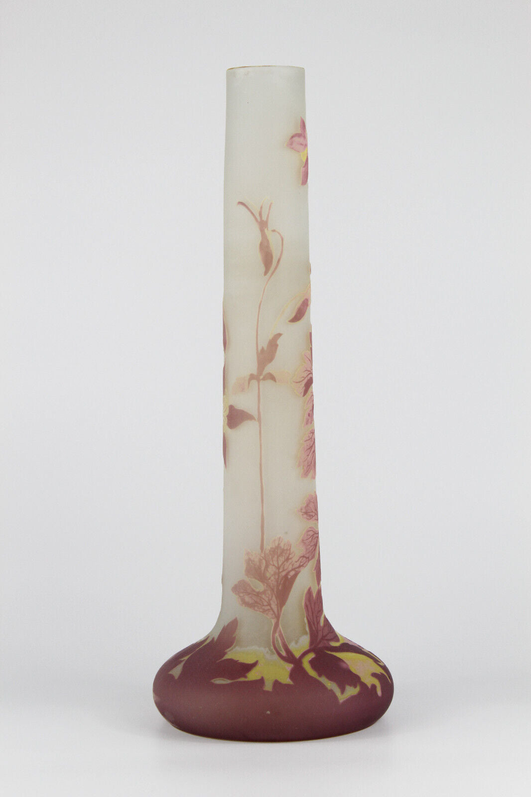 エミールガレ　コロンバインの花の花瓶　アールヌーボー時代の作品