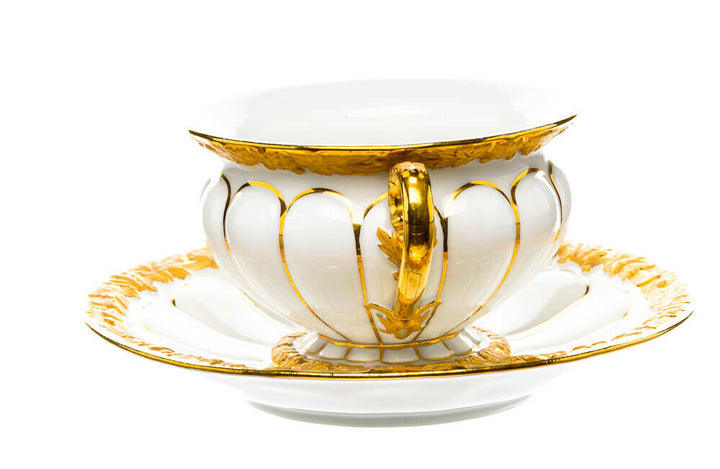 Kaffeegedeck Goldbronze Meissen X-Form Modell 17582 1. Wahl nach 1924