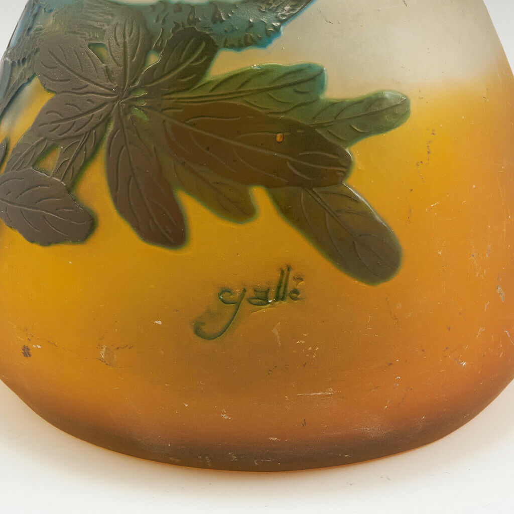 エミールガレ(GALLE)　スピノサスモモ（木の実）の花瓶のサイン
