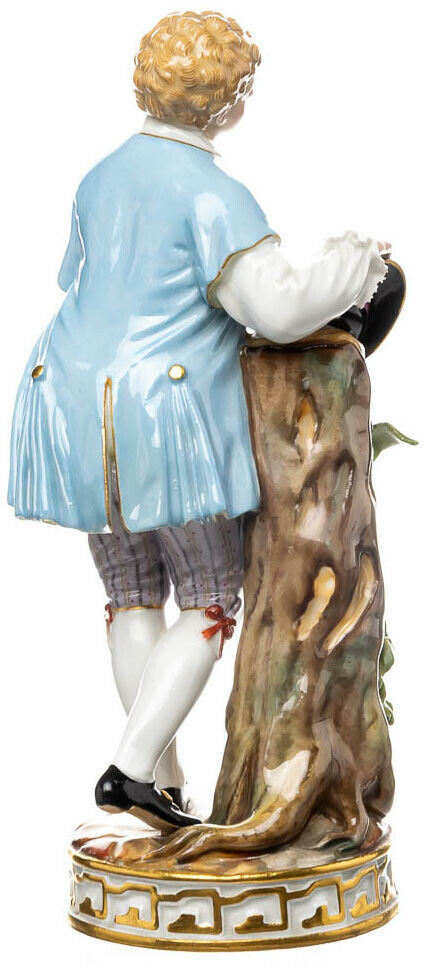マイセン人形 鳥の巣を抱える少年　ヨハン・カール作　一級品