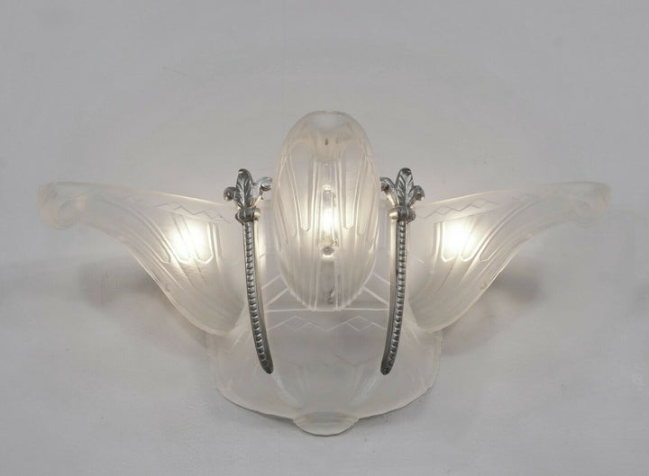 HANOTS : French 1930 art deco single wall sconce .. lamp muller degué era France