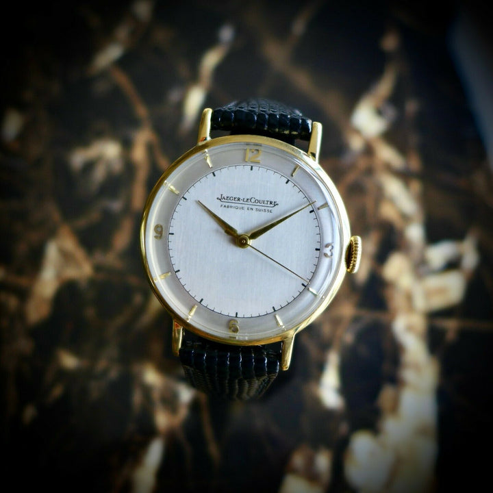 ジャガー　ルクルト　美しいヴィンテージ男性用腕時計　1940年代製　オーバーサイズ(36ｍｍ)　18K