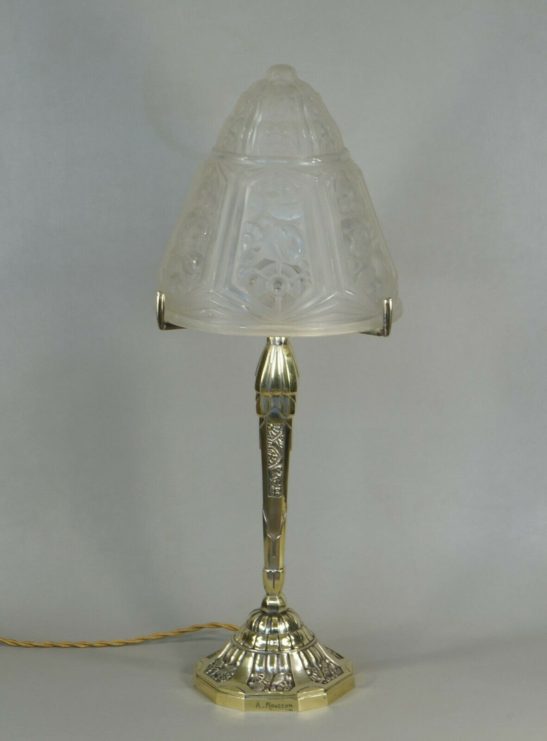 ムーソン　 大きなアールデコランプ　フランス製　アノー