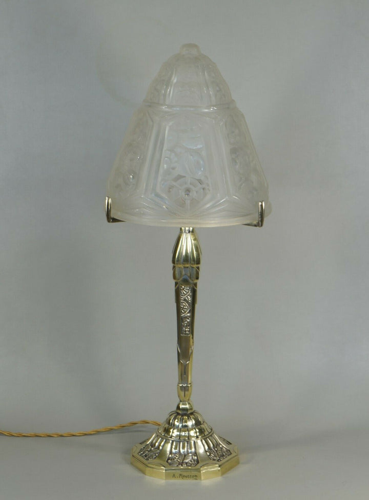 ムーソン　 大きなアールデコランプ　フランス製　アノー