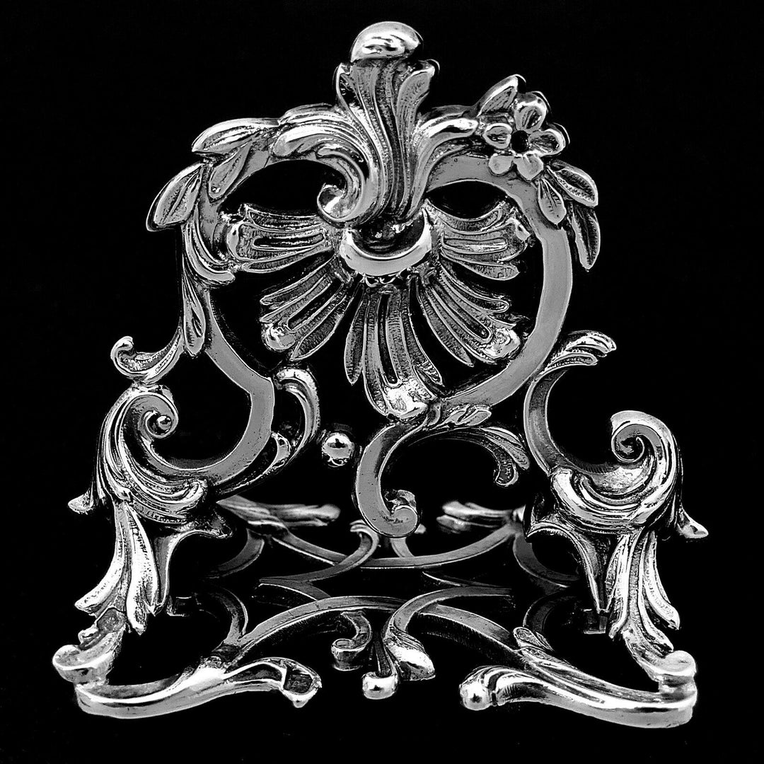 Lapar Rare French All Sterling Silver Menu, Place, Name Holders Pair