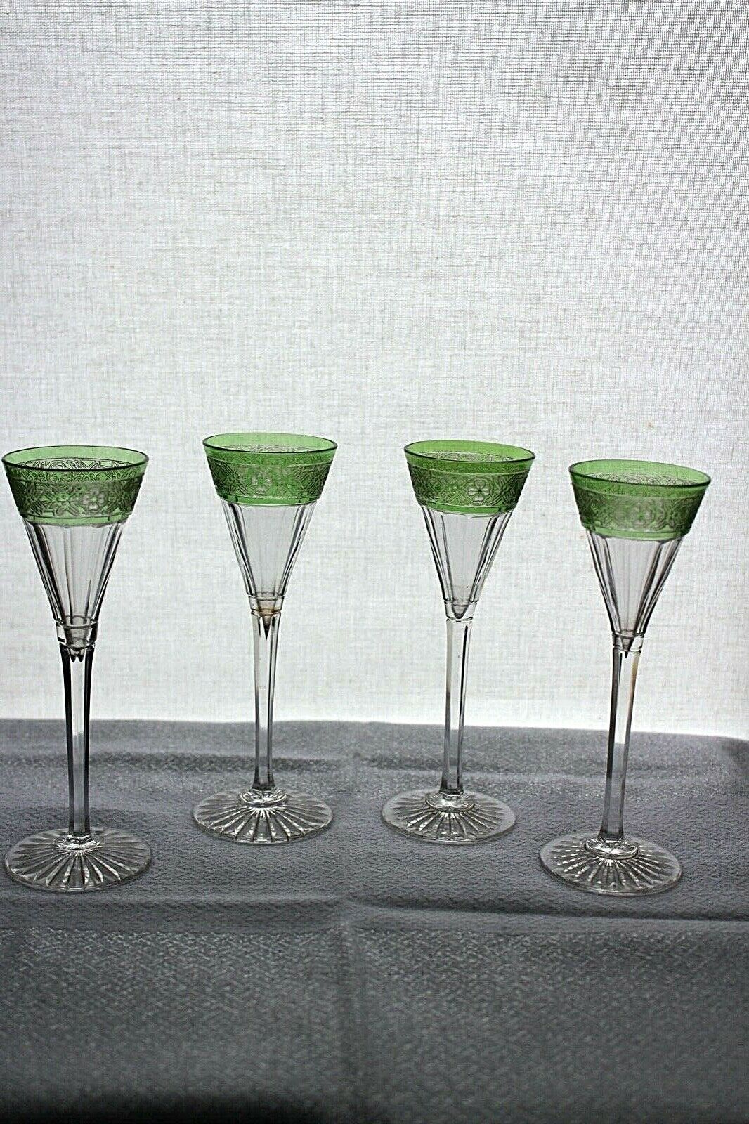 Antique French Baccarat cut crystal stemware decanter set c 1900