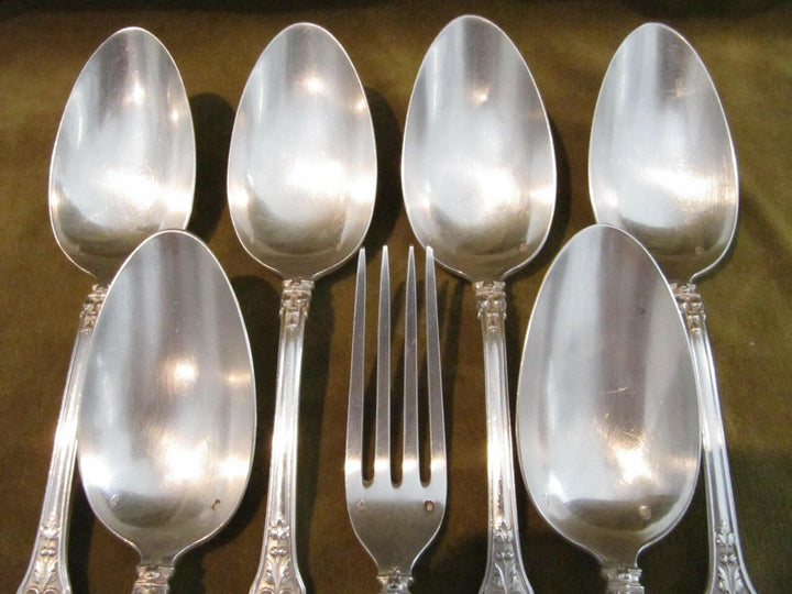 1900 french 950 silver dinner forks 6 spoons Puiforcat Regence 583gr 20,56oz