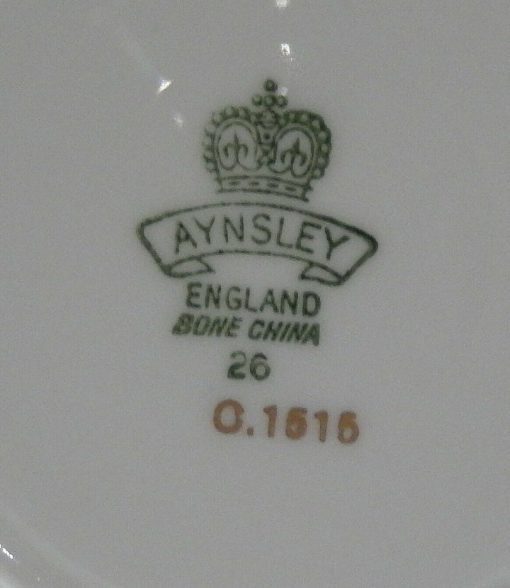 AYNSLEY PINK ROSE FLORAL BOUQUET CUP & SAUCER PINK Colorway OBAN Shape c1952