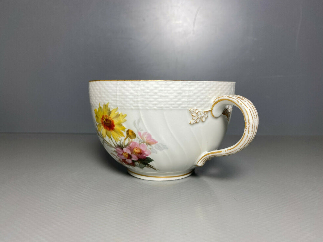 KPM BERLIN GEDECK TASSE UT NEUOSIER WEICHMALEREI BLUMEN DEKOR 50 1.WAHL 1914 Nr2