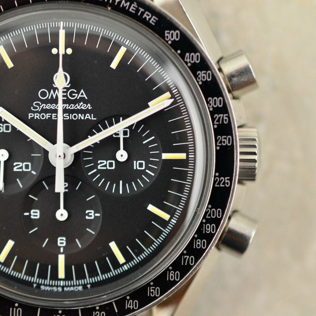 Vintage C.1996 Omega Speedmaster Professional 3570.50 Tritium steel watch w/box